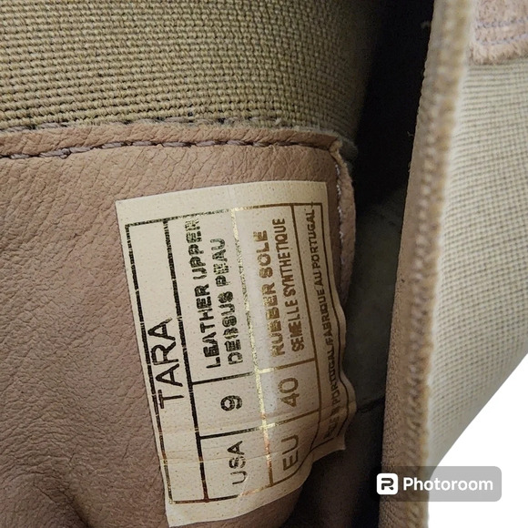 ANTONIO DE FARIA Suede  chunky ankle Booties tan block heel leather grunge y2k - Picture 10 of 10